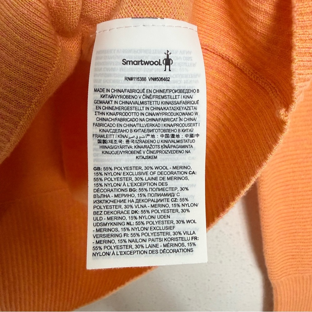 Smartwool Women's Edgewood Mock Neck Knit Sweater Orange Wool Blend XS - Picture 3 of 8